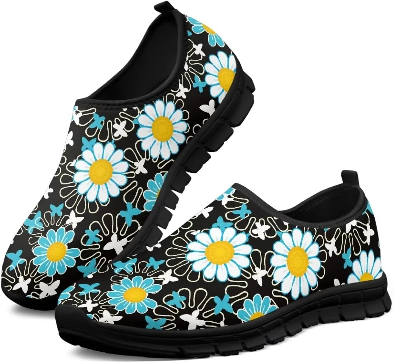 Women's Fashion Casual Slip-On Low Top Shoes Women Non-Slip Breathable Walking Loafers Workout Tennis Shoes for Women US 5.5-11.5