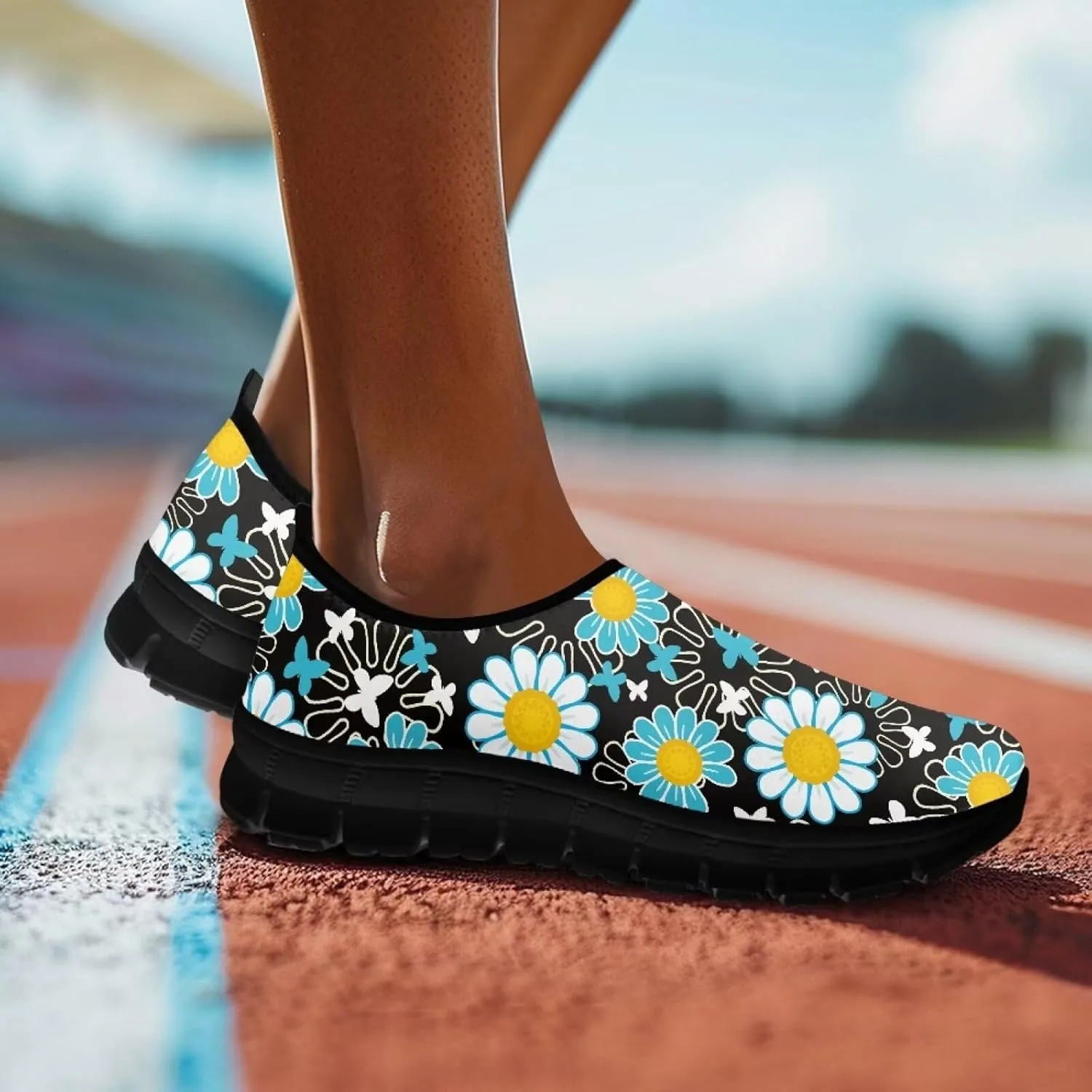 Women's Fashion Casual Slip-On Low Top Shoes Women Non-Slip Breathable Walking Loafers Workout Tennis Shoes for Women US 5.5-11.5
