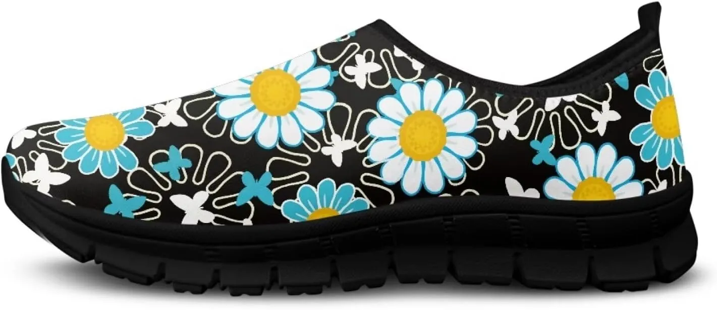 Women's Fashion Casual Slip-On Low Top Shoes Women Non-Slip Breathable Walking Loafers Workout Tennis Shoes for Women US 5.5-11.5