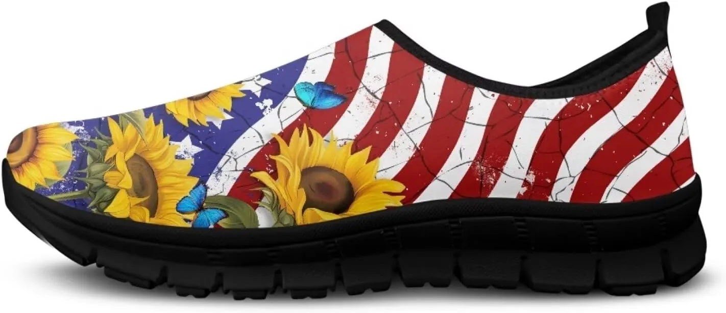 Women's Fashion Casual Slip-On Low Top Shoes Women Non-Slip Breathable Walking Loafers Workout Tennis Shoes for Women US 5.5-11.5