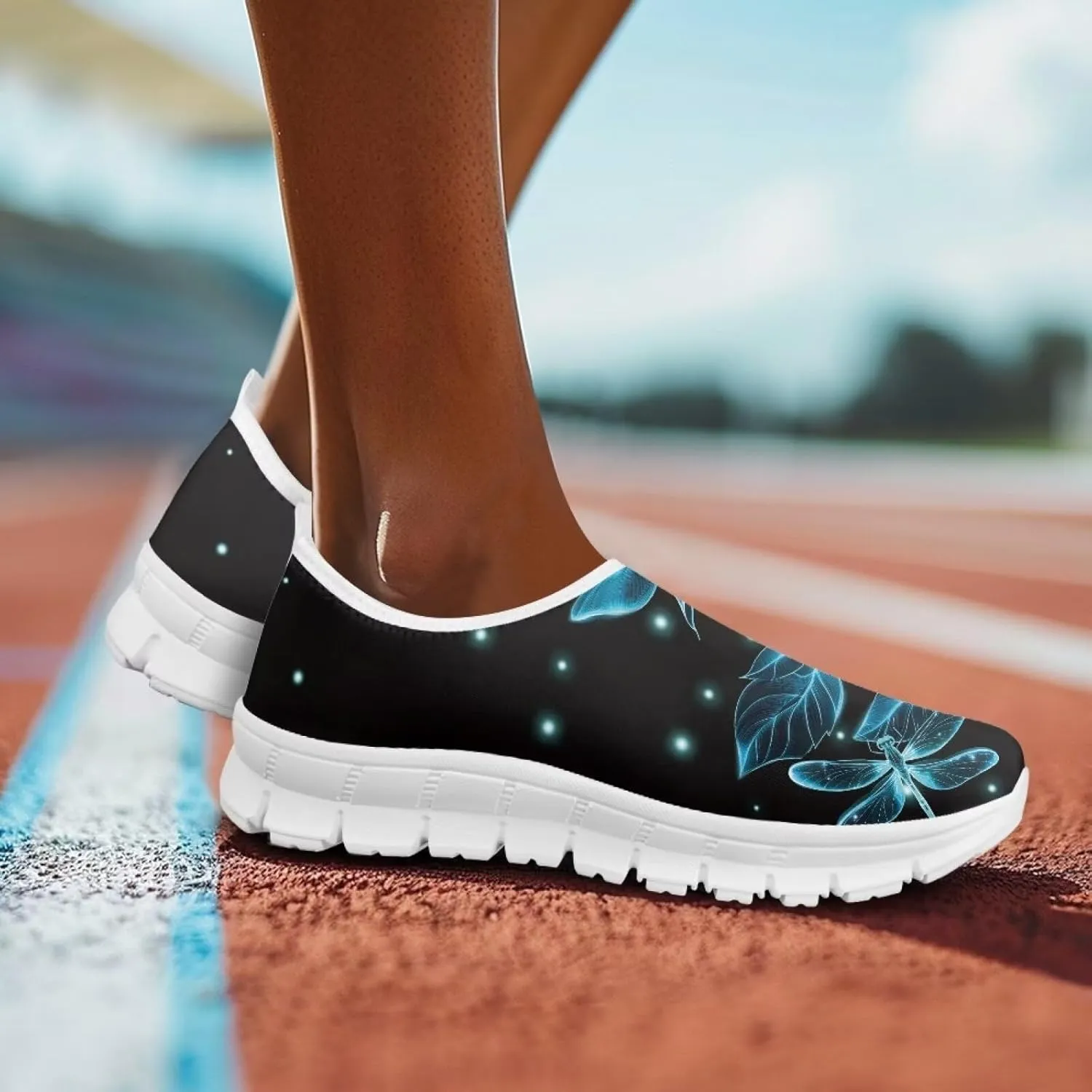 Women's Shoes Fashion Casual Cozy Slip-On Low Top Non-Slip Loafers Running Exercise Workout Tennis Sneaker for Women US 5.5-11.5
