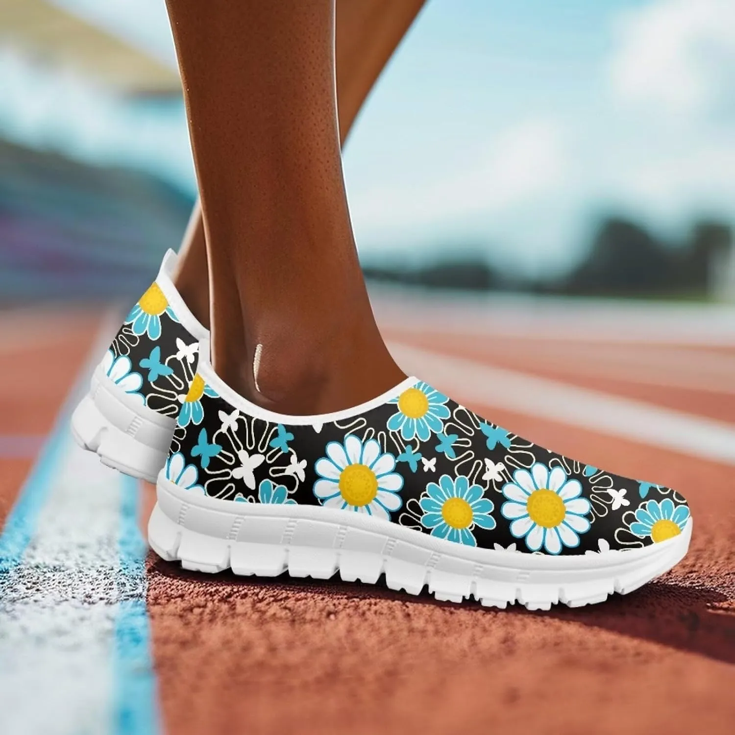 Women's Shoes Fashion Casual Cozy Slip-On Low Top Non-Slip Loafers Running Exercise Workout Tennis Sneaker for Women US 5.5-11.5