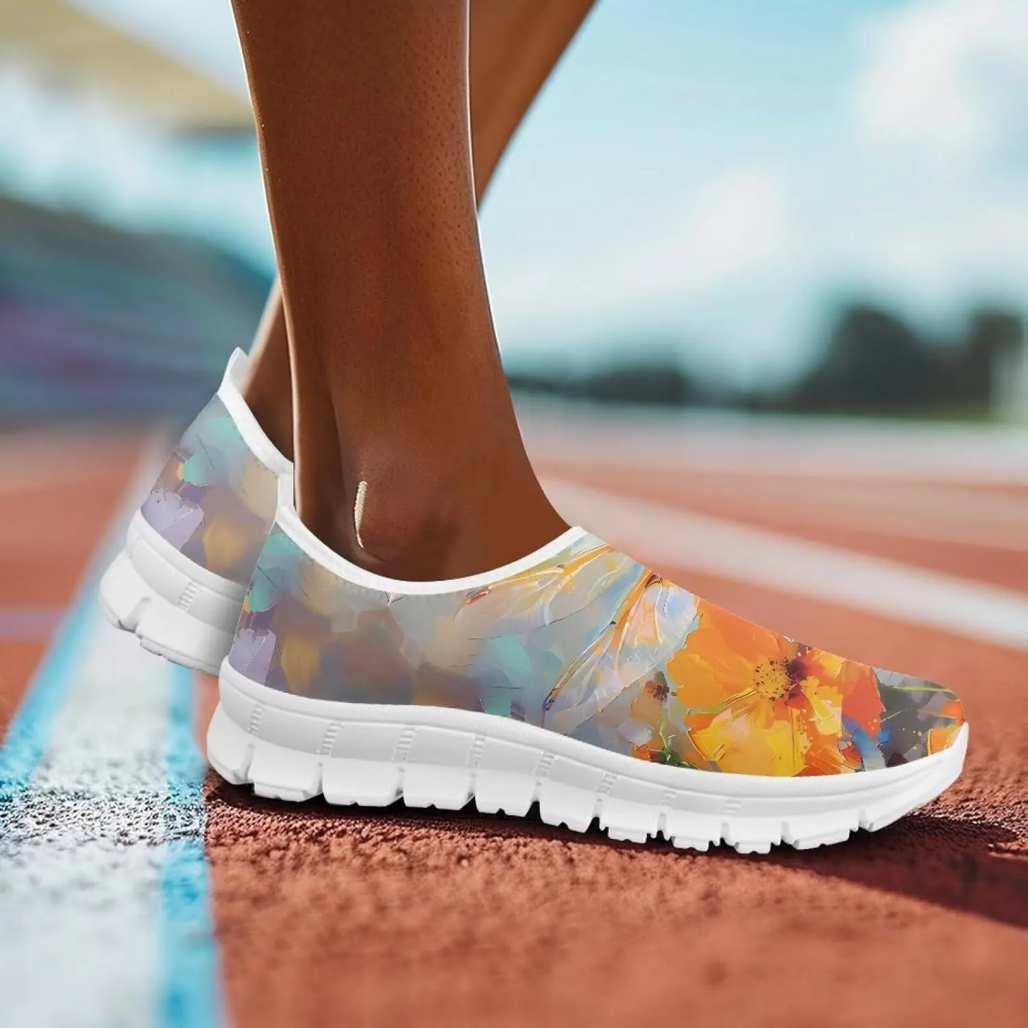 Women's Slip-On Shoes Walking Non-Slip Shoes Casual Fashion Loafers Low Top Work Sneakers Workout Shoes for Women US 5.5-11.5