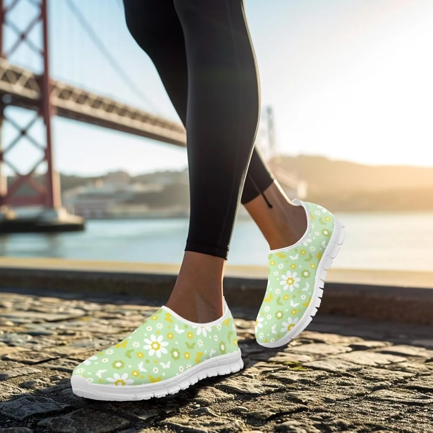 Women's Slip-On Shoes Walking Non-Slip Shoes Casual Fashion Loafers Low Top Work Sneakers Workout Shoes for Women US 5.5-11.5
