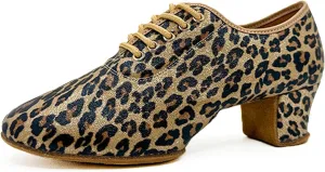 YKXLM Women Standard Practice Social Dance Sneaker Beginner Dance Practice Shoes for Women Low Heel Ballroom